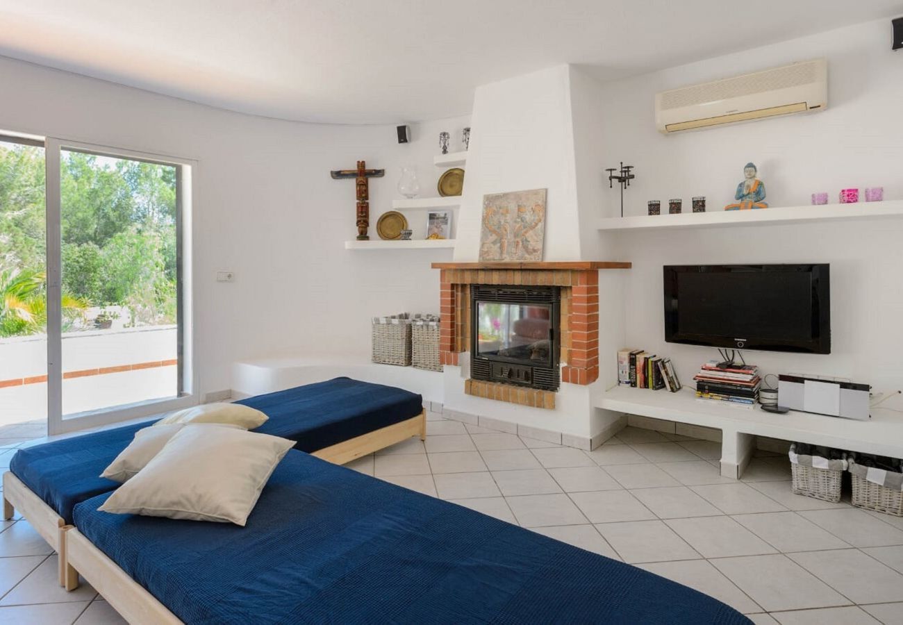 cosy interior for guests at Casa Dany in Ibiza